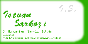 istvan sarkozi business card